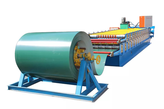 Kaliteli fabrika doğrudan yamuk Çelik çatı paneli Sac rulo şekillendirme makinesi