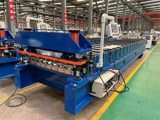 Çatı için kullanılan yüksek hızlı Çatı Paneli Rulo Şekillendirme Makinesi 0.3-0.8mm