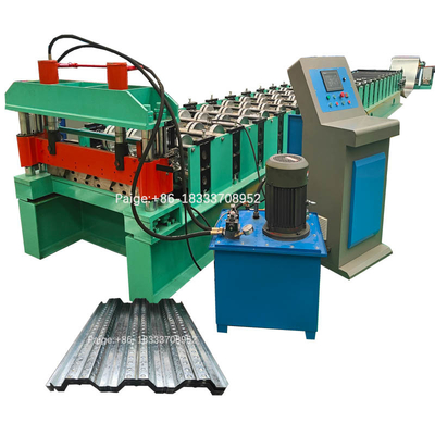METAL ÇELİK GALVANİZLİ ÇELİK LEVHA DECKING ZEMİN ÜRETİM RULO ŞEKİLLENDİRME HATTI