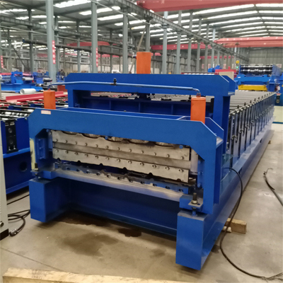 Çelik Çatı Levhaları ve Duvar Paneli İçin Renkli Metal Çift Katmanlı Rulo Şekillendirme Makinesi
