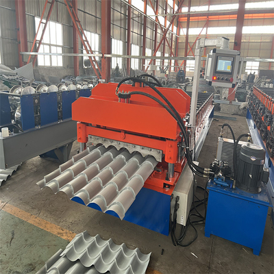 Otomatik kalınlık 0.3-0.8mm metal Sırlı Çini Rulo Şekillendirme Makinesi hidrolik şekillendirme makinesi
