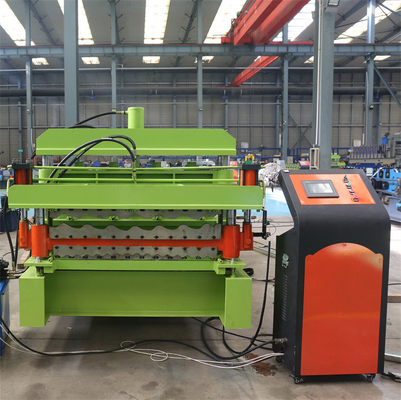 Metal Yapı Malzemesi İçin Renkli Çelik Galvanizli Çatı Çift Katmanlı Rulo Şekillendirme Makinesi
