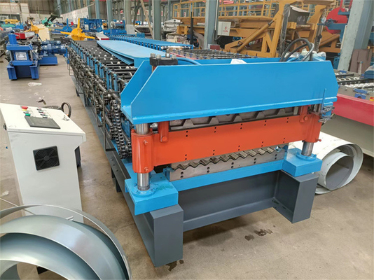 Metal Oluklu ve Trapez Çatı Duvar Paneli Çift Katmanlı Rulo Şekillendirme Makinesi