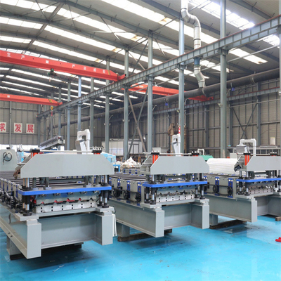 Bina Çatısı için hidrolik kesme yüksek hızlı 15-20m / dak çatı paneli rulo şekillendirme makinesi