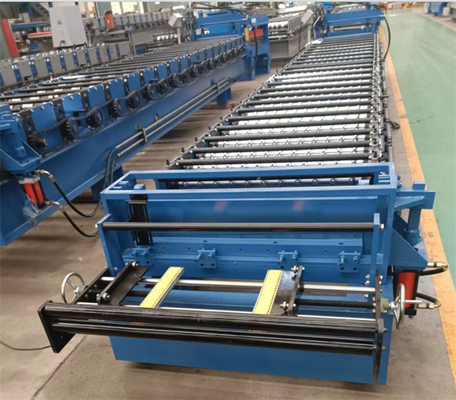 Renkli çelik üretimi oluklu çatı rulo şekillendirme makinesi ev yapımı için 15-20m / dak hız