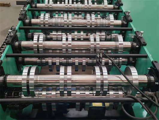 0.8mm-1.5mm Zemin Döşeme Rulo Şekillendirme Makinesi galvanizli Yüksek Hızlı