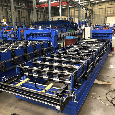 Otomatik Galvanizli Metal Kiremit Sırlı Metal Çatı Panel Levhaları Rulo Şekillendirme Makinesi