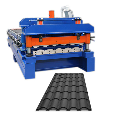 0.3-0.8 mm Renk Kaplı Çelik Metal Sırlı Kiremit Paneli Rulo Şekillendirme Makinesi Yapımı