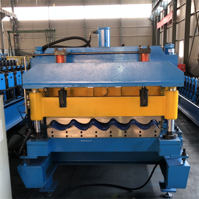 Çatı Paneli İçin Otomatik Yüksek Hızlı Metal Sırlı Çini Rulo Şekillendirme Makinesi 0.3-0.8mm Otomatik