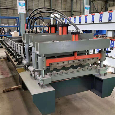 Renkli Kaplamalı Sırlı Çini Rulo Şekillendirme Makinesi 20m / dak Çatı Kaplama Levhaları Yapma Makinesi