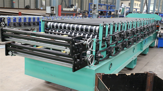 Yüksek Hızlı Çift Katmanlı Rulo Şekillendirme Makinesi Çelik ve Galvanizli Malzeme