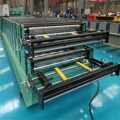 Metal Çift Katmanlı Duvar Paneli Rulo Şekillendirme Makinesi 0.3-0.8mm Kalınlık