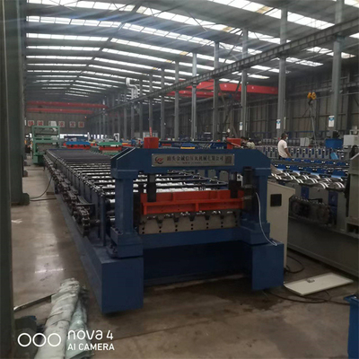 Galvanizli Çelik Zemin Kaplaması Rulo Şekillendirme Makinesi PLC Sistemi