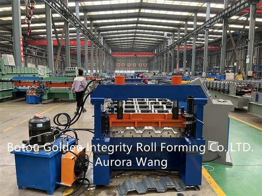 PPGI / PPGL Güverte Zemin Rulo Şekillendirme Makinesi 750mm Etkili Genişlik