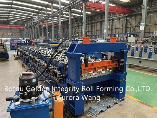 PPGI / PPGL Güverte Zemin Rulo Şekillendirme Makinesi 750mm Etkili Genişlik