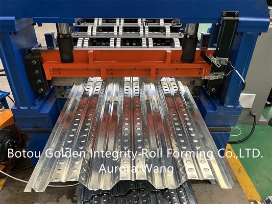 PPGI / PPGL Güverte Zemin Rulo Şekillendirme Makinesi 750mm Etkili Genişlik
