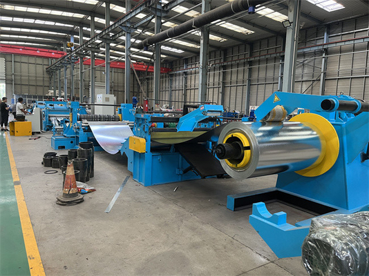 Galvanizli Renkli Çelik Rulo için 0.3MM-6MM Dilme Hattı Makinesi