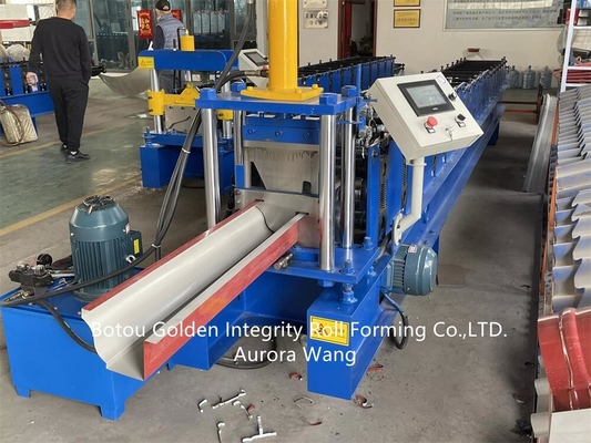 Yağmur Borusu Bacalı Oluk Haddeleme Makinesi 0.3-0.7mm Galvanizli Çelik Rulo