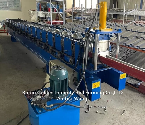 Yağmur Borusu Bacalı Oluk Haddeleme Makinesi 0.3-0.7mm Galvanizli Çelik Rulo