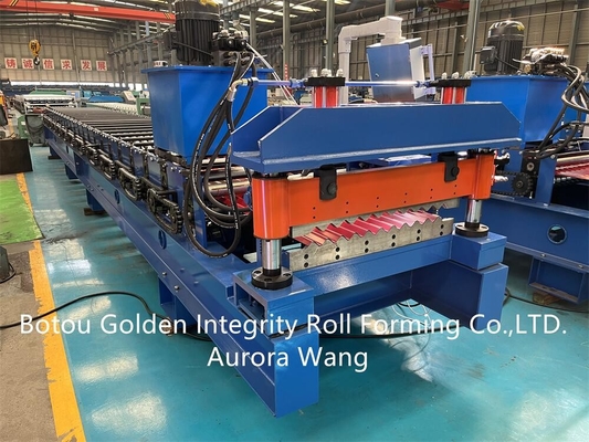 Binalar Metal Çatı Oluklu Sac Rulo Şekillendirme Makinesi ISO9001 CE