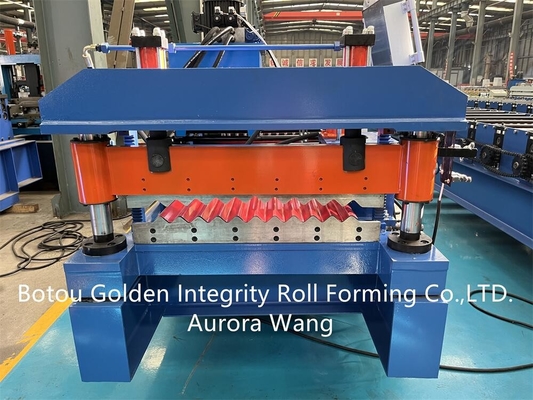 Binalar Metal Çatı Oluklu Sac Rulo Şekillendirme Makinesi ISO9001 CE