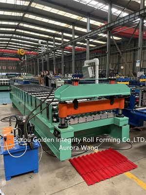 Metal Oluklu Çatı Sac Rulo Şekillendirme Makinesi Soğuk Galvaniz Hattı