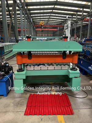 Metal Oluklu Çatı Sac Rulo Şekillendirme Makinesi Soğuk Galvaniz Hattı