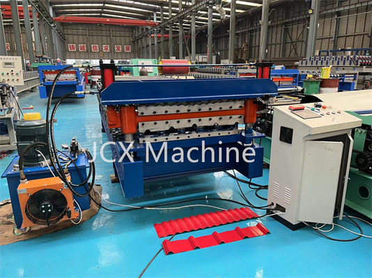 5.5kW Çift Katmanlı Şekillendirme Makinesi, Oluklu Çatı Rengi Çelik Rulo Şekillendirme Makinesi