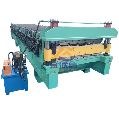 0.3-0.8mm Çift Katmanlı Rulo Şekillendirme Makinesi Metal Çatı Yapma Makinesi