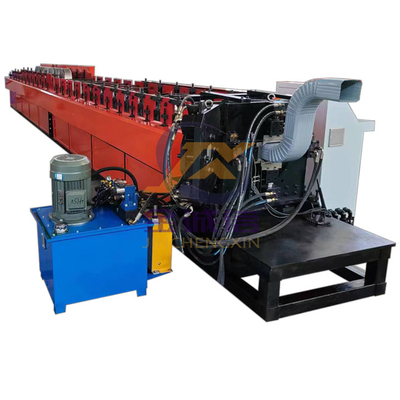 PLC Çatı Sırt Kapağı Rulo Şekillendirme Makinesi 0.5-0.8mm İniş Borusu Rulo Şekillendirme Makinesi