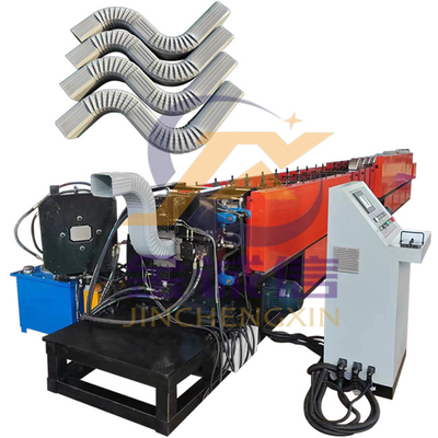 PLC Çatı Sırt Kapağı Rulo Şekillendirme Makinesi 0.5-0.8mm İniş Borusu Rulo Şekillendirme Makinesi