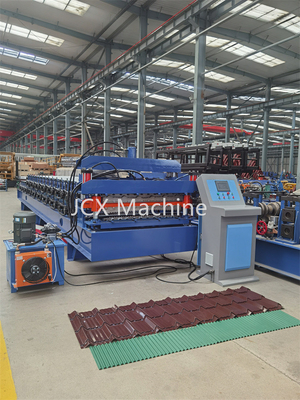 Otomatik Yüksek Hızlı Çatı Paneli Rulo Şekillendirme Makinesi Çift Katmanlı 4KW Hidrolik Motor
