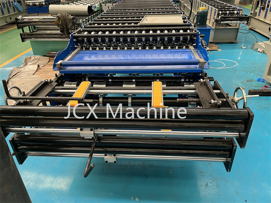 Tam Otomatik Çift Katmanlı Rulo Şekillendirme Makinesi PLC Kontrollü Hidrolik Kesim Cihazı