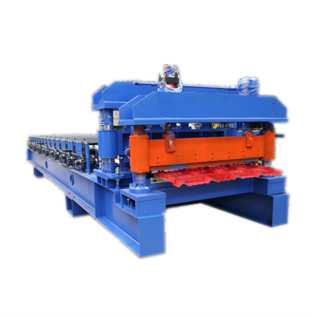 Renkli Çelik Metal Sırlı Çini Levhalar Rulo Şekillendirme Makinesi 0.3mm-0.8mm Çatı Paneli İçin
