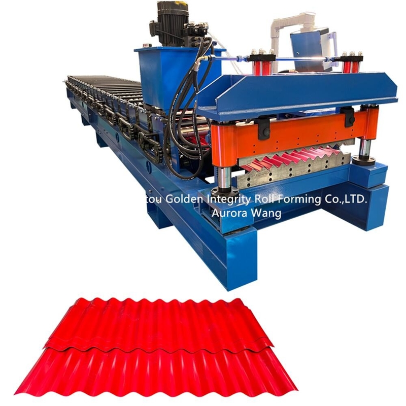 Binalar Metal Çatı Oluklu Sac Rulo Şekillendirme Makinesi ISO9001 CE